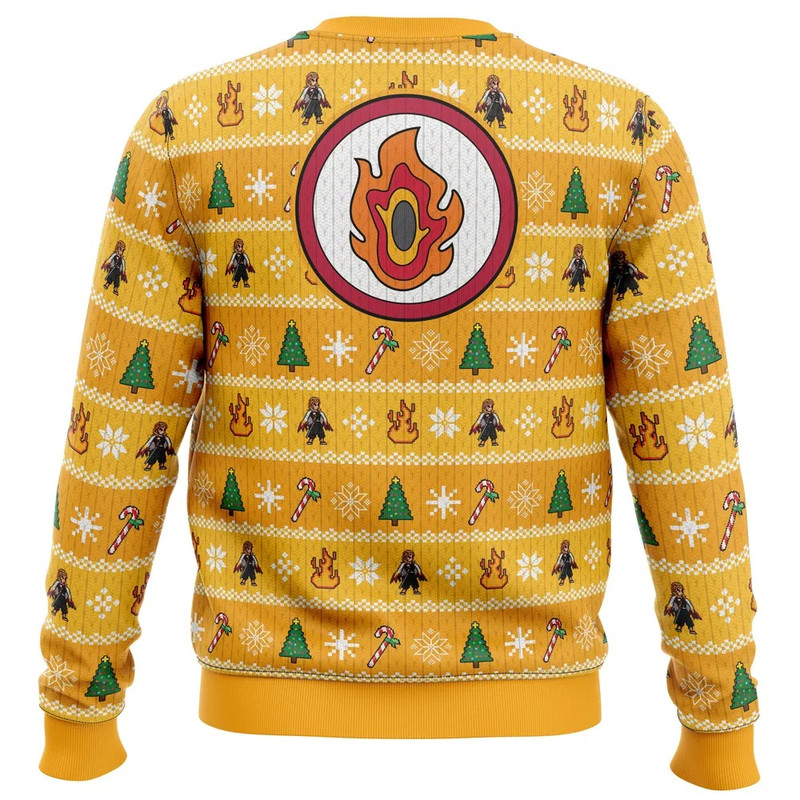 Heart Ablaze Rengoku Demon Slayer All Over Print Hoodie 3D Zip Hoodie 3D Ugly Christmas Sweater 3D Fleece Hoodie