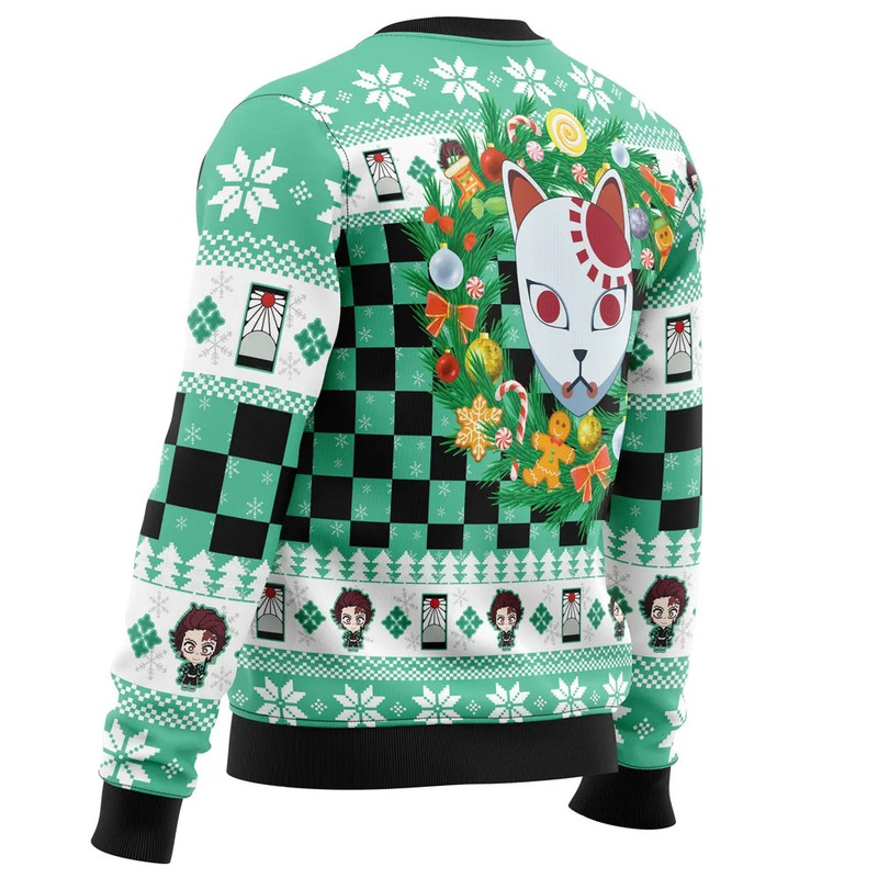Christmas Tanjiro Kamado Demon Slayer All Over Print Hoodie 3D Zip Hoodie 3D Ugly Christmas Sweater 3D Fleece Hoodie