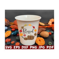 blessed svg - buffalo plaid fall svg - buffalo fall svg - buffalo plaid pumpkin svg - buffalo plaid svg - fall cut file - fall quote svg