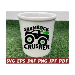 shamrock crusher svg - shamrock svg - crusher svg - st patrick's boy svg - monster truck svg - st patrick's day cut file - st patricks quote