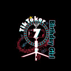 tiktok birthday queen 7th svg, tiktok svg, queen svg, tiktok birthday svg, tik tok logo svg digital download