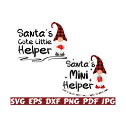 santa's cute little helper svg - santa's mini helper svg - little helper svg - santa svg - christmas cut file - christmas quote svg - saying