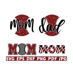 baseball mom svg - baseball dad svg - sport mom svg - sport dad svg - baseball cut file - baseball family svg - baseball clipart - shirt svg