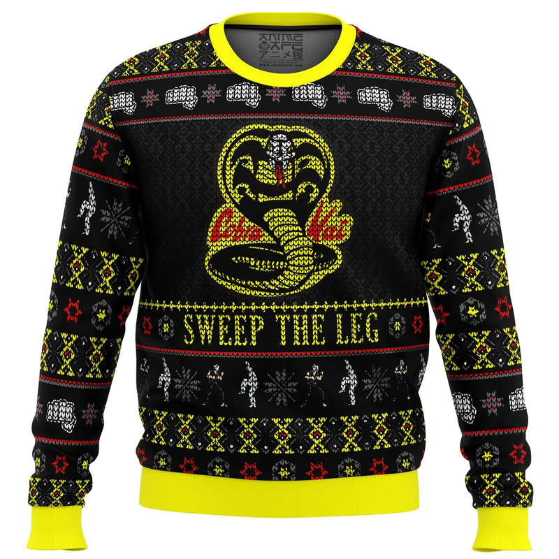 Cobra Kai Sweep The Leg Karate Kid All Over Print Hoodie 3D Zip Hoodie 3D Ugly Christmas Sweater 3D Fleece Hoodie