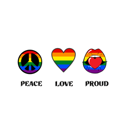 lgbt peace love proud svg, peace love pride svg, peace love pride clipart, gay pride svg, pride svg, digital download
