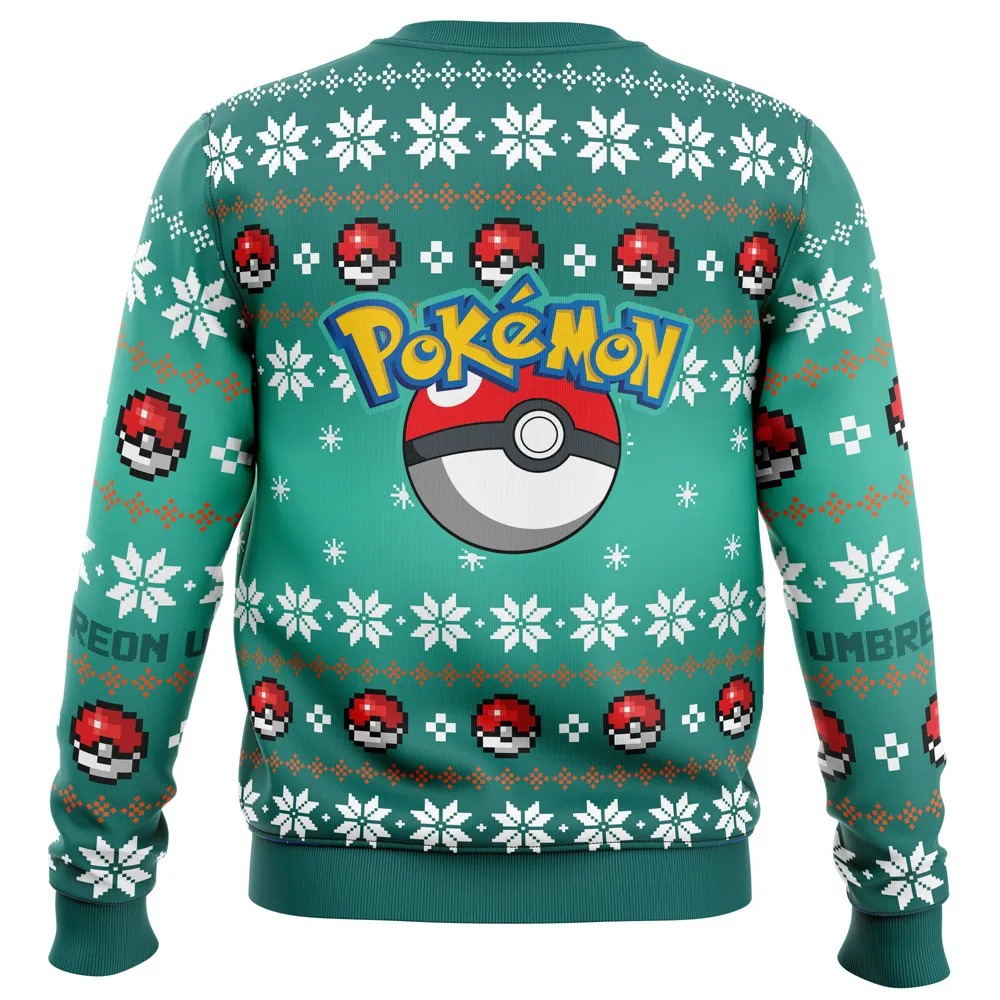 Christmas Umbreon Pokemon All Over Print Hoodie 3D Zip Hoodie 3D Ugly Christmas Sweater 3D Fleece Hoodie