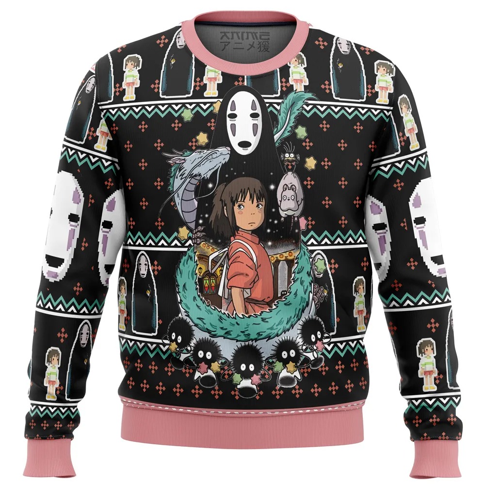 SPIRITED AWAY Avatar All Over Print Hoodie 3D Zip Hoodie 3D Ugly Christmas Sweater 3D Fleece Hoodie