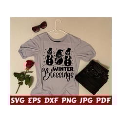 winter blessings svg - winter svg - blessings svg - winter cut file - winter quote svg - winter saying svg - winter design svg - shirt svg