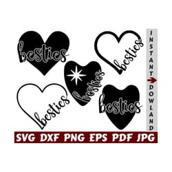 besties svg - best friends svg - besties heart svg - heart svg - best friends cut file - best friends design svg - best friends shirt svg