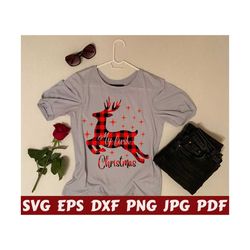 my first christmas svg - my 1st christmas svg - christmas reindeer buffalo plaid svg - buffalo plaid svg - christmas cut file - clipart- png