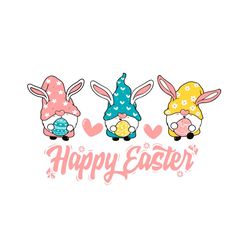 three gnome happy easter svg, trending svg, easter day svg, happy easter svg, easter svg, bunny svg, three gnome svg, ea