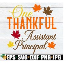 one thankful assistant principal, thankful assistant principal svg, fall assistant principal, thanksgiving assistant principal shirt svg png