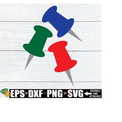 pushpins svg, teacher supplies svg, office supplies clipart, classroom decor svg, teacher classroom clipart, school svg, digital download