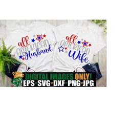 all american hubs, all american wife, patriotic couple, couples matching 4th of july, matching 4th of july couple, all american couple