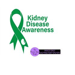 kidney disease awareness. green ribbon. cancer awareness. kidney cancer awareness, kidney disease, printable image, iron on, cut file, svg
