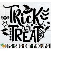 trick or treat, halloween door sign svg, halloween tote svg, halloween classroom door sign svg, trick or treat sign png, halloween svg png