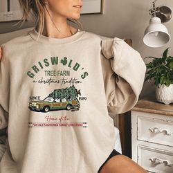 Griswold's Sweatshirt, Griswold's Tree Farm  Sweatshirt Fun Old Fashioned Family Christmas, Christmas Sweatshirt, Cute X