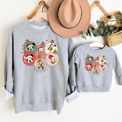 Matching Mama & Mini Sweatshirts, Disneyland Christmas Sweatshirt, Mickey's Tree Farm, Mickey And Friends Christmas, Chr