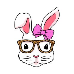 easter leopard print glasses svg, easter day svg, easter svg, leopard patter svg, glasses svg, cute bunny, happy easter