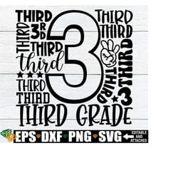 third grade svg, 3rd grade team shirts svg, matching third grade teachers svg, third grade svg, 3rd grade svg, first day of 3rd grade svg