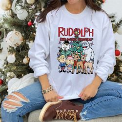 Rudolph The Red Nosed Reindeer Christmas Sweatshirt, Rudolph Xmas Sweatshirt, Rudolph Christmas Shirt, Vintage Christmas