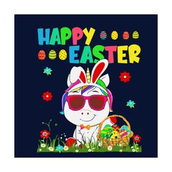 unicorn wearing bunny ear funny happy easter day svg, easter day svg, easter day unicorn svg, unicorn svg, easter eggs s