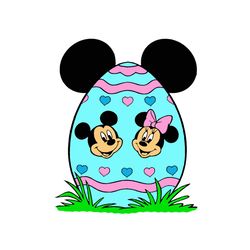 mickey and minnie happy easter day svg, easter day svg, easter day mickey svg, micky and minnie easter svg, easter eggs