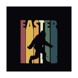 retro easter bigfoot sasquatch svg, easter day svg, bigfoot svg, bigfoot sasquatch svg, vintage easter svg, easter bigfo
