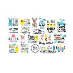 eater bundle svg, easter svg, easter bunny svg, easter rabbit svg, easter egg svg, easter carrot svg, easter gnome svg,