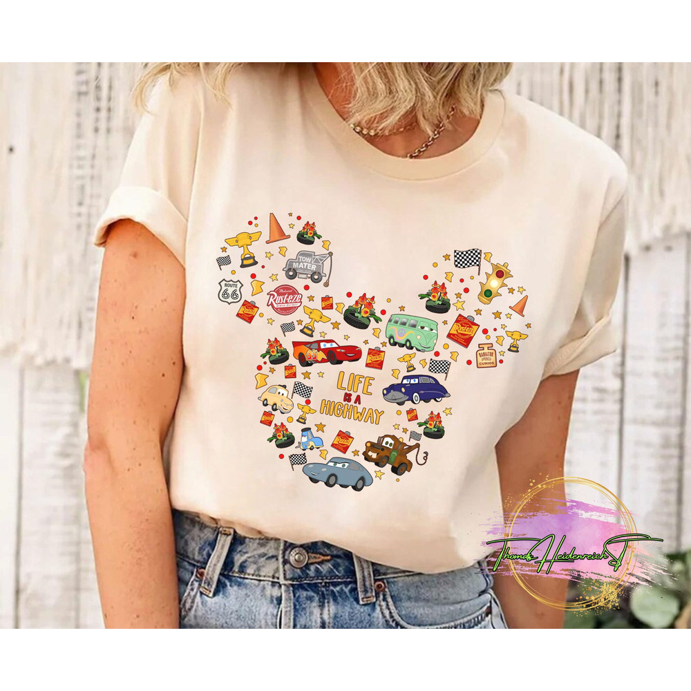 Disney Cars Shirt, Life is a Highway Shirt, Cars Family Shirt, Mickey Ears Shirt, Cars Movie Shirt, Pixar Cars Shirt, Disney Vacation Shirt.jpg