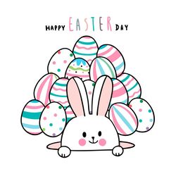 cute bunny happy easter day svg, easter day svg, easter bunny svg, cute bunny svg, bunny ears svg, easter eggs svg, the