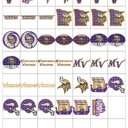 Collection NFL MINNESOTA VIKINGS LOGO'S Embroidery Machine Designs