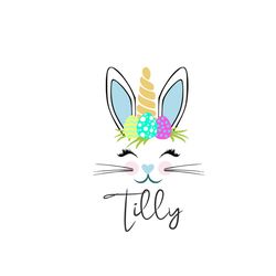 custom name bunny easter day svg, easter day svg, tilly svg, custom name svg, bunny ears svg, cute bunny svg, easter egg