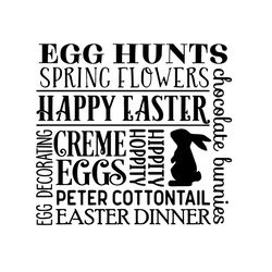 egg hunts happy easter svg, easter svg, easter bunny svg, egg hunts svg, creme eggs svg, chocolate bunny svg, bunny svg,