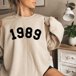 birthday sweatshirt, 1985 college style number sweater, birthday gift for women, 1985 birth year number sweatshirt, 1985