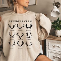 christmas reindeer crew sweatshirt,reindeer shirt,christmas deer shirt,christmas hoodie,christmas gift,reindeer christma