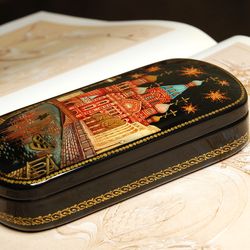 St Petersburg lacquer box Resurrection Church hand painted miniature art