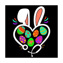 easter nurse heart bunny svg, easter svg, easter day svg, easter nurse svg, nurse svg, easter heart svg, happy easter da