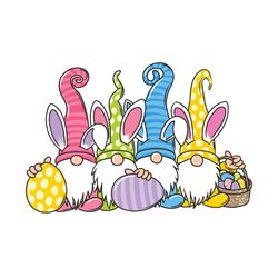 rabbit gnomes holding eggs svg, easter svg, rabbit gnome svg, bunny gnome svg, easter gnome svg, gnome svg, easter egg s