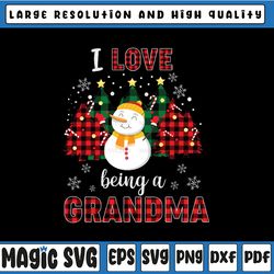 i love being a grandma snowman png, christmas funny xmas png, grandma's snowman, grandma christmas png, grandma mom gift