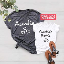auntie and aunties bestie matching shirt png, aunt nephew niece shirt png, family matching shirt png, gift from auntie,