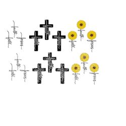 faith cross svg, distressed faith cross svg, faith sunflower cross svg, faith cross clipart