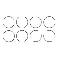 split circle frame svg, circle monogram svg, circle outline svg cut files for cricut, split circle svg