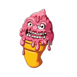melting zombie ice cream cartoon svg, cream svg, ice cream svg, hello summer svg, summer svg, digital download