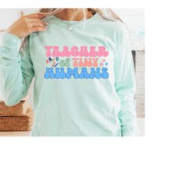 teacher png, kindergarten teacher png, first grade teacher png, pre-k digital design, sublimation, tiny humans, free com