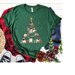 pug christmas tree shirt , christmas pug dog sweatshirt, pug dog owner christmas gift, dog pug christmas sweatshirt, chr