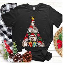hedgehog christmas tree funny hedgehog christmas t shirt, hedgehog shirt, hedgehog gift, funny hedgehog xmas shirt, hed