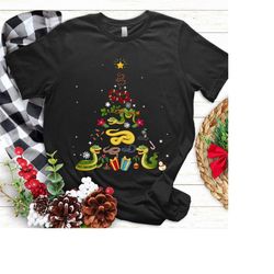 funny snake christmas tree t shirt, christmas snake shirt, merry christmas,animal gift for snakes lovers t-shirt ,sweats