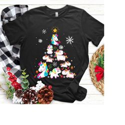 unicorn christmas shirt,cute christmas shirt girls women xmas unicorn christmas tshirt christmas sweatshirt, christmas s