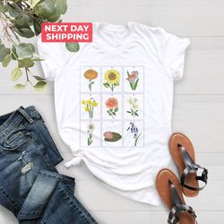 flower shirt png, gift for her, flower shirt png aesthetic, floral graphic tee, floral shirt png, flower t-shirt png, wi